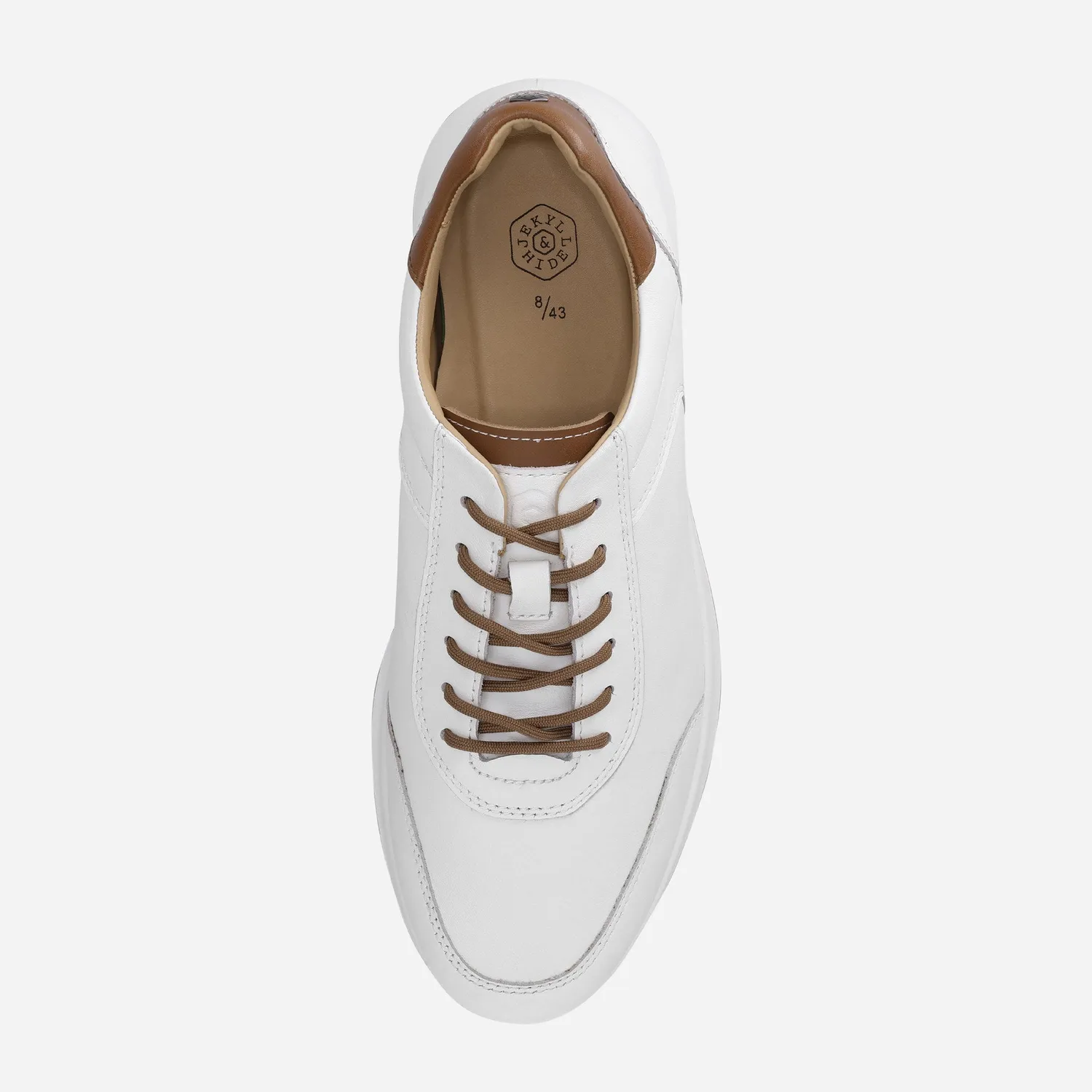 Jekyll Hide Clifton Sneakers Pelle uomo bianco suola