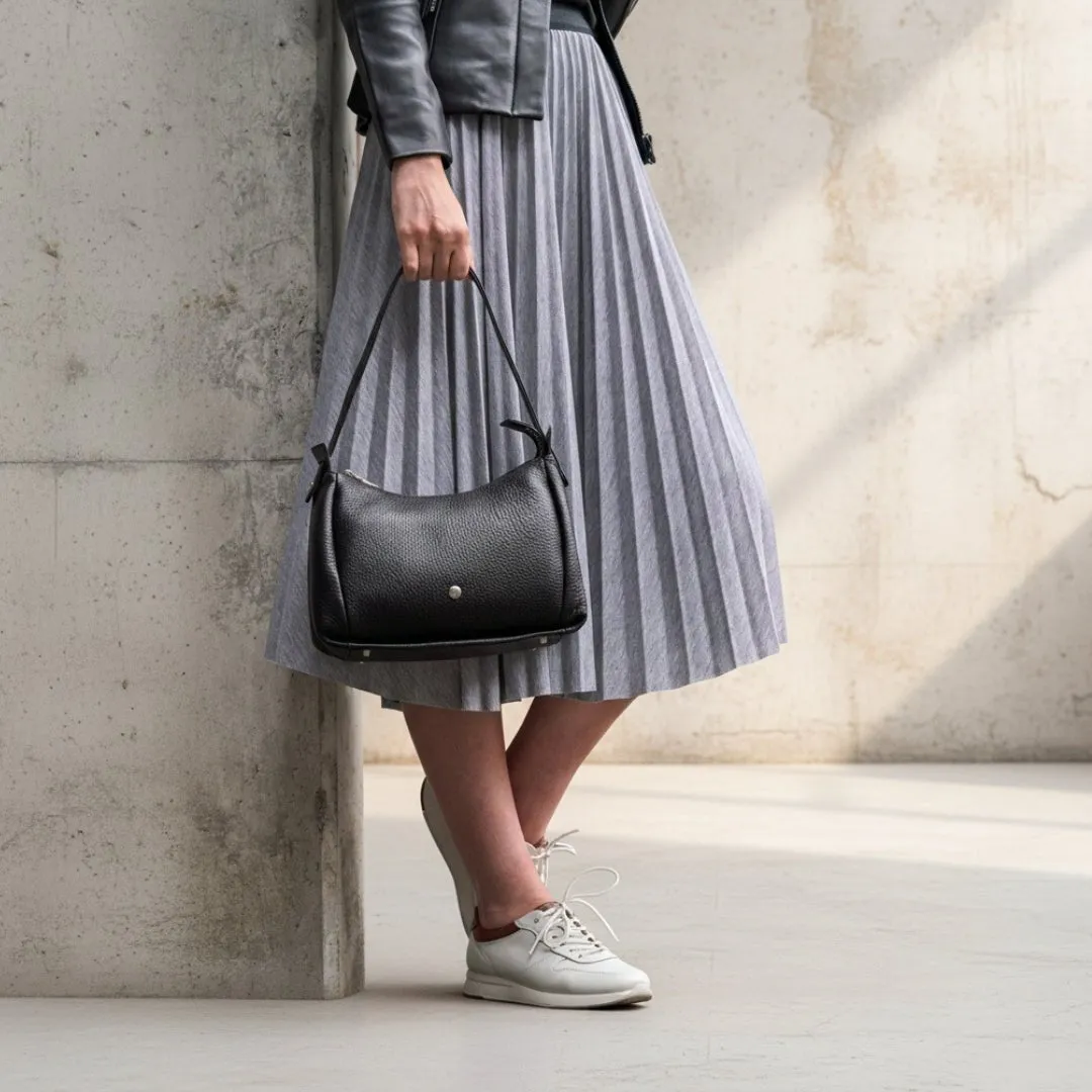 Jekyll & Hide Madrid Sling borsa nera pelle pieno fiore