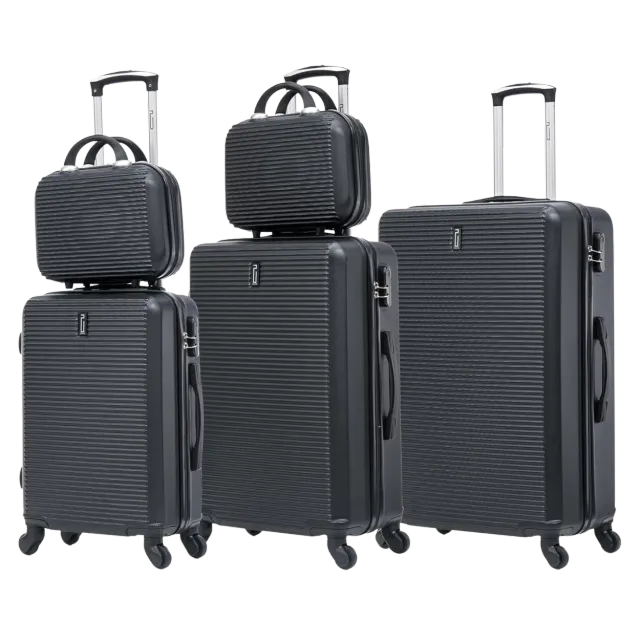 CELIMS Weekend Set 5 Pezzi Valigie ABS + Beauty nero