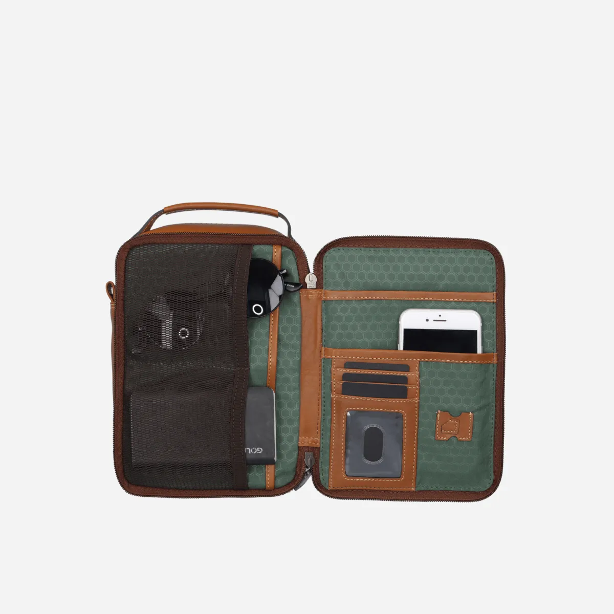 Jekyll & Hide Oxford Detailed borsa tracolla tabacco pelle