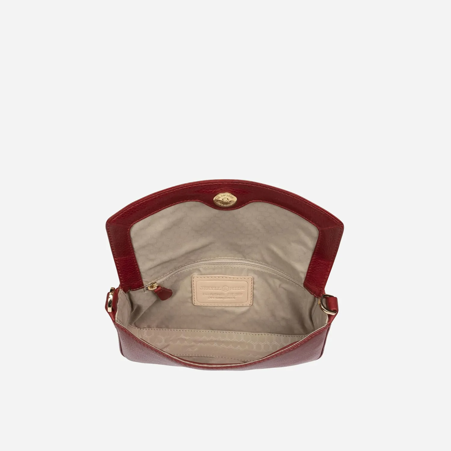 Jekyll & Hide Paris Clutch pochette rossa pelle catena