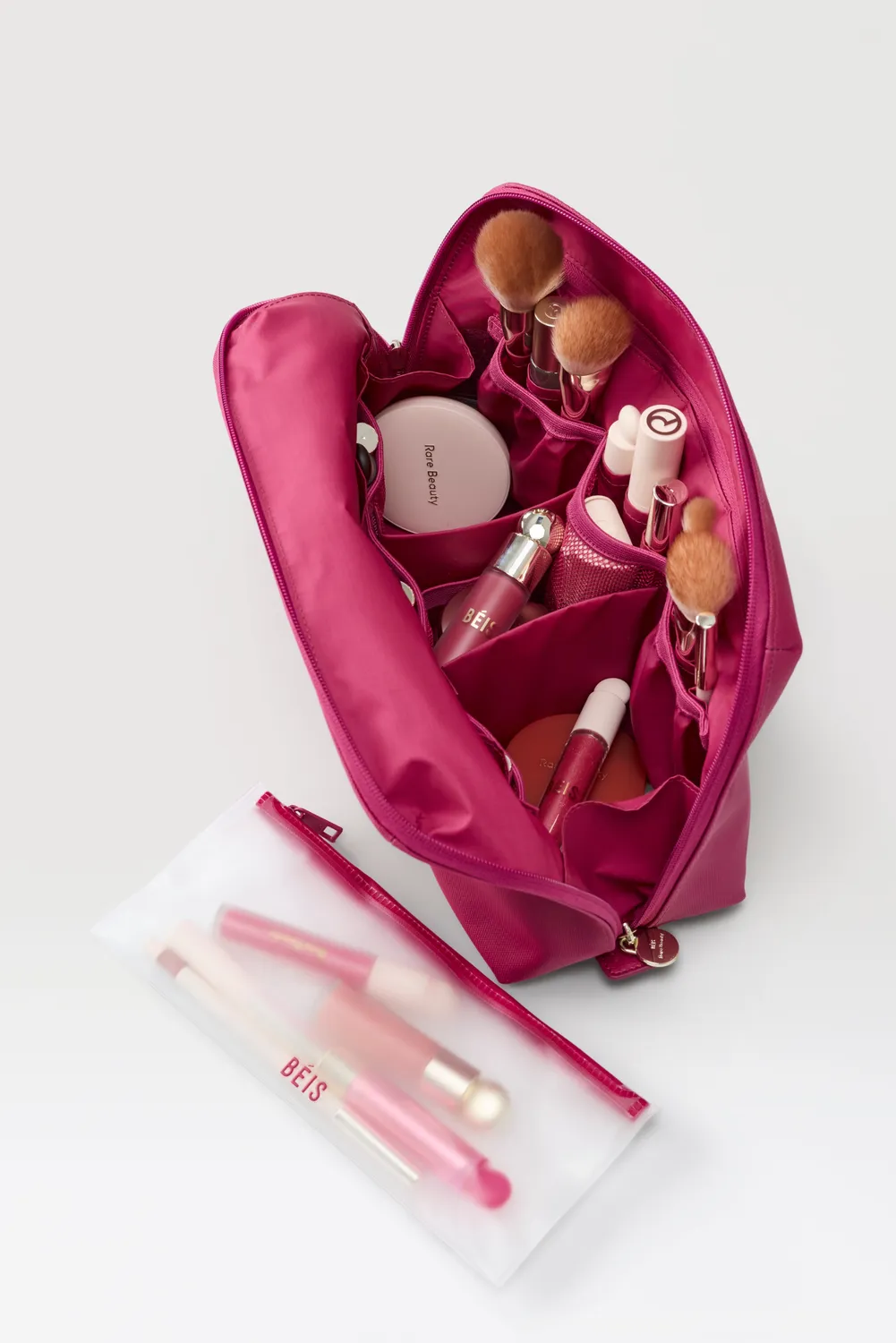 Beis x Rare Large Cosmetic Pouch pochette Limitless rosa