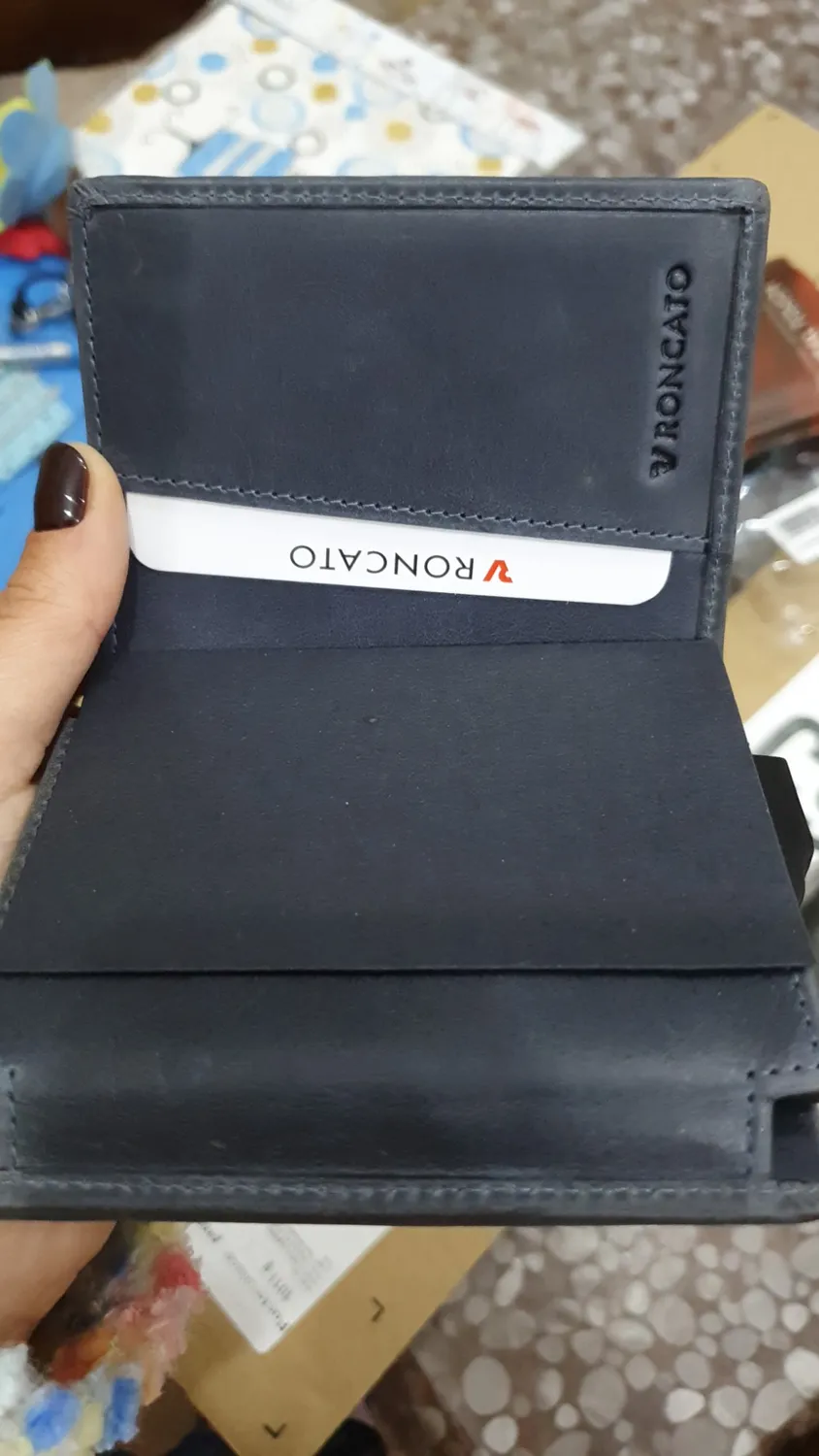 Roncato Iron portafoglio uomo pelle RFID denim