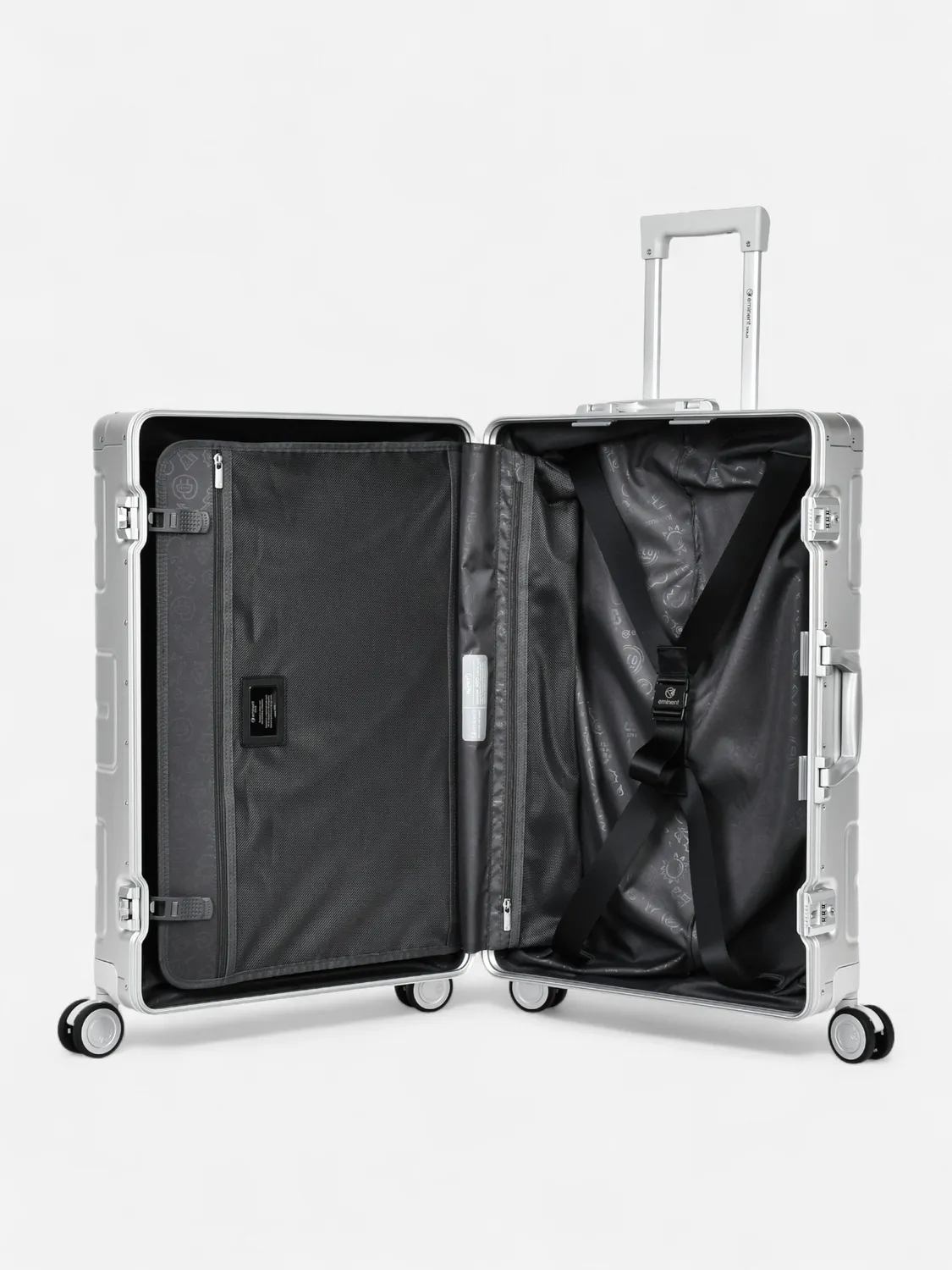 Eminent Athens Medio trolley alluminio TSA argento