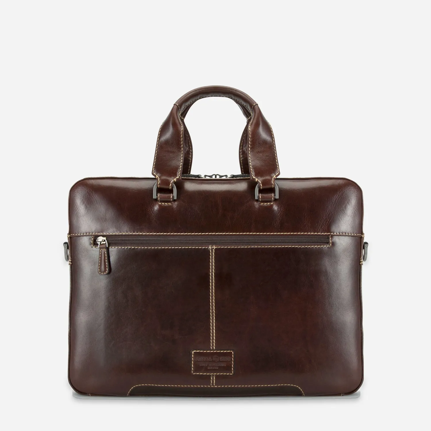 Jekyll & Hide Oxford Cartella Slim Mocha pelle 15" laptop