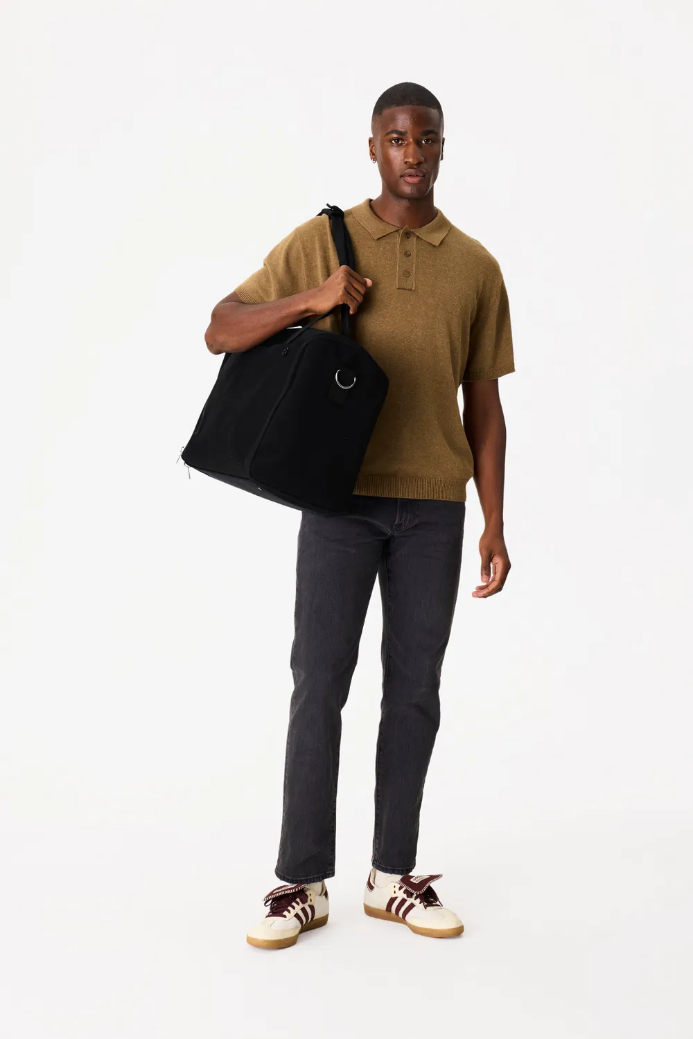Beis Garment Duffle borsone porta abiti nero