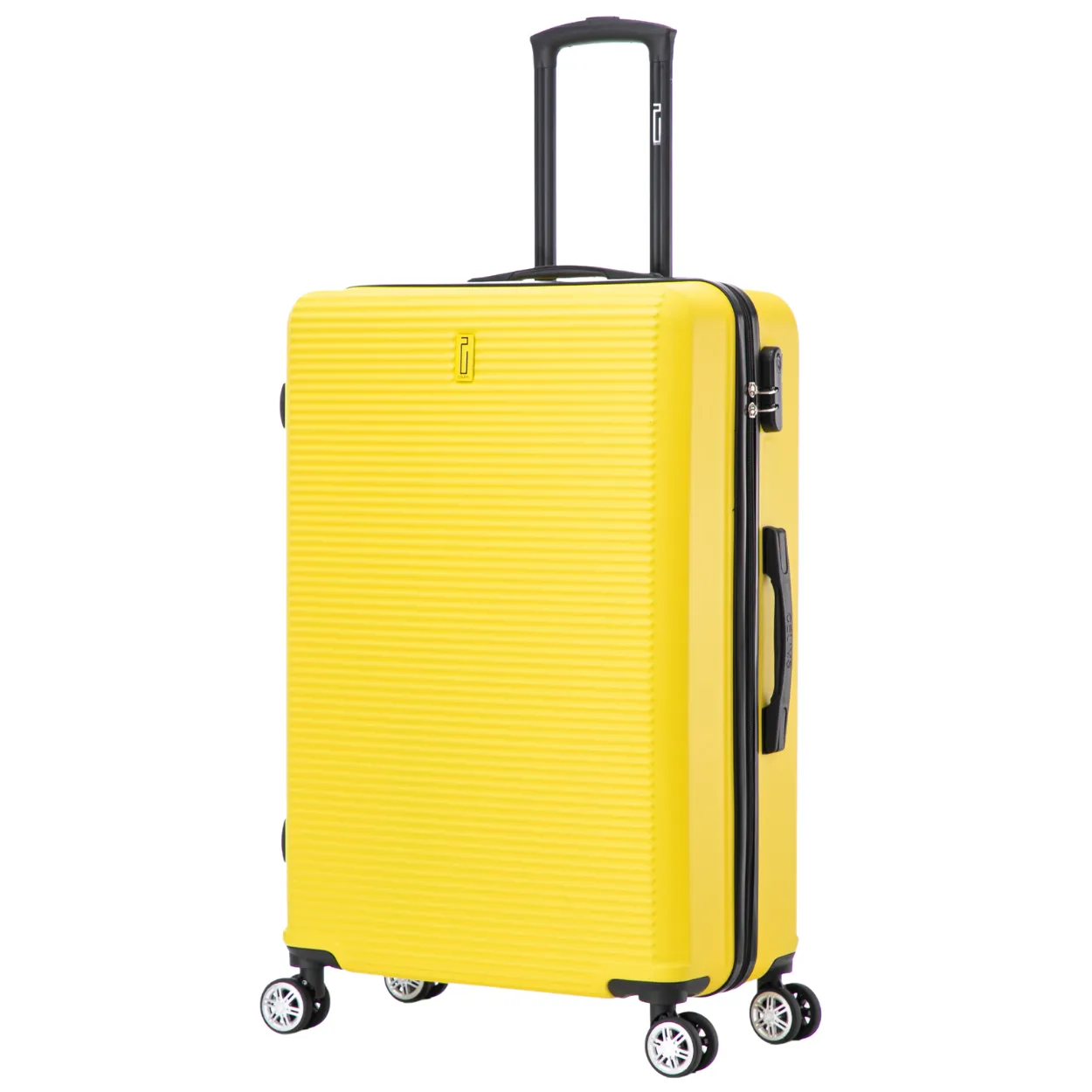 CELIMS Set 4 valigie ABS nero 55-75cm con beauty