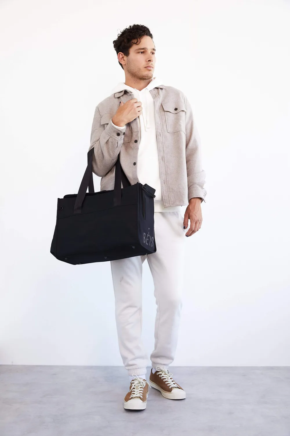 Beis Everyday Pet Tote borsa animali nero con tasca laptop