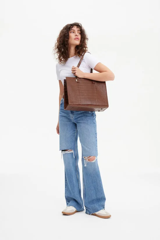 Beis Work Tote tote lavoro acero cocco vegano
