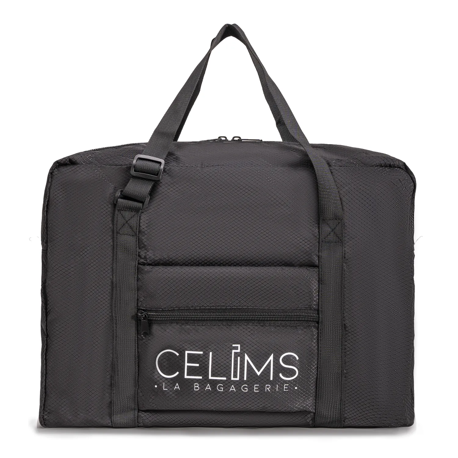 CELIMS borsa pieghevole 40x30x20 nero nylon ultraleggera