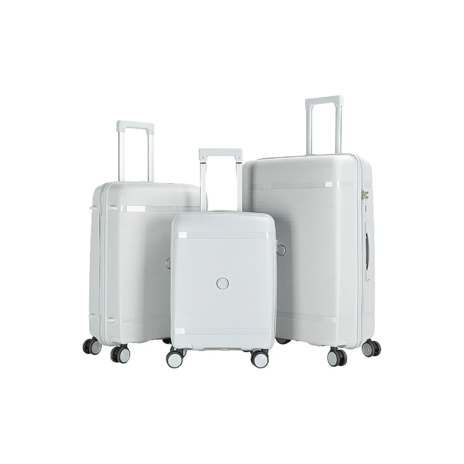 CELIMS set 3 valigie rigide polipropilene grigio 55-75 cm