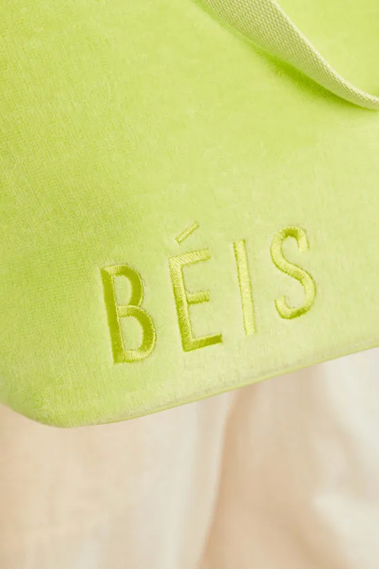 Beis Terry borsa tote Limone spugna da viaggio