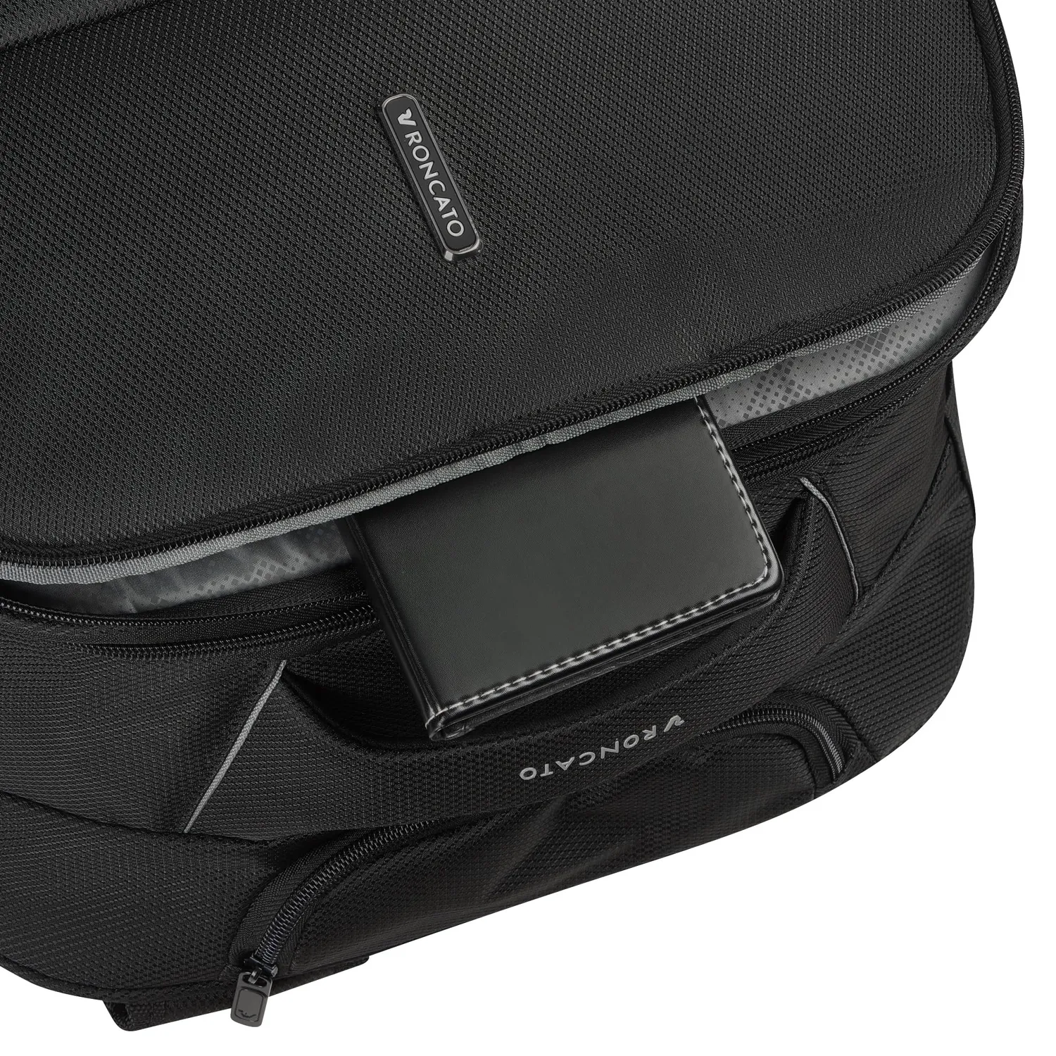 Roncato Ironik 2.0 Zaino Trolley 55x40x20 Nero Porta PC 17"