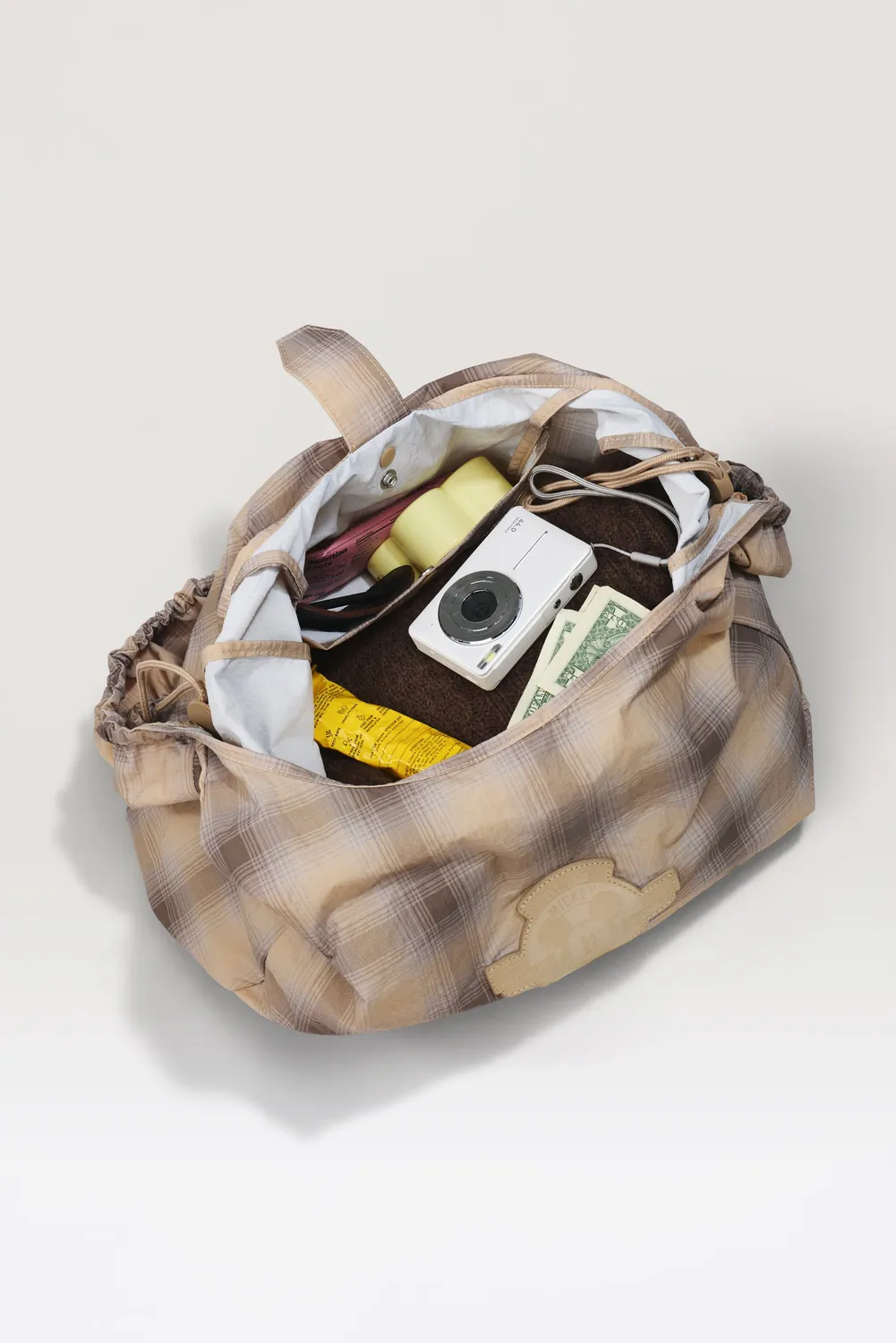 Beis Disney Packable Charm Bag borsa plaid pieghevole