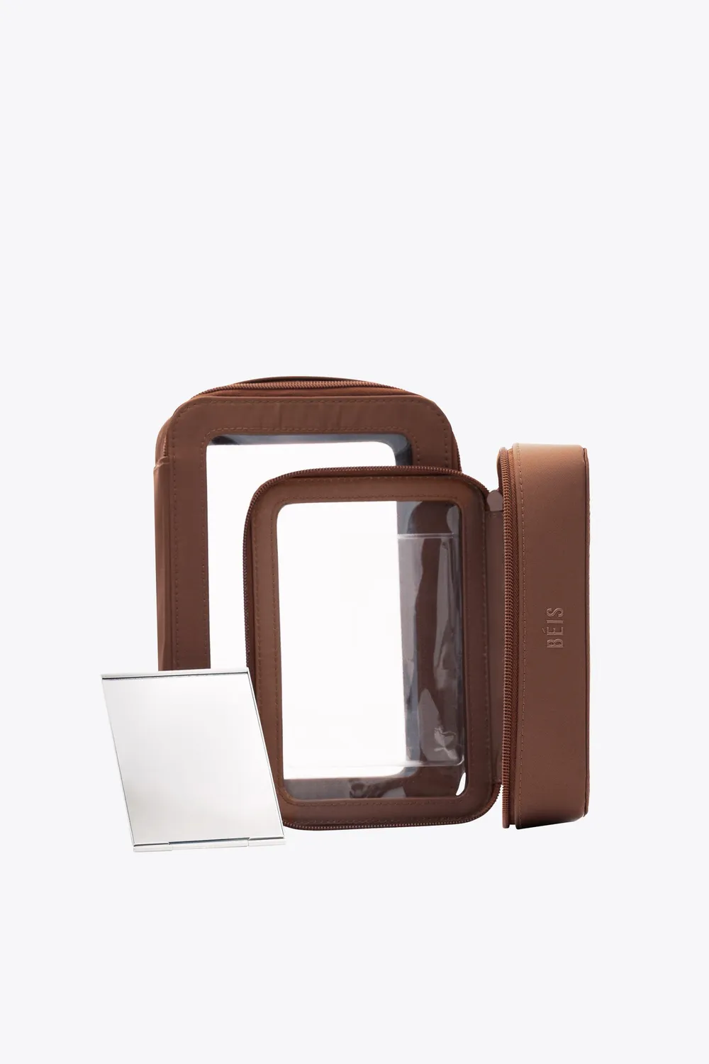 Beis In Flight set trousse acero trasparente