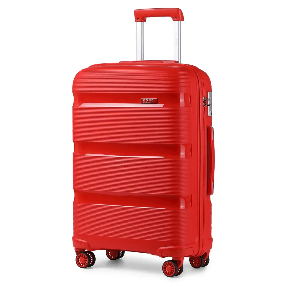 Kono Set Valigie 20 24 28 da 3 Pezzi Rigidi Trolley TSA Leggero