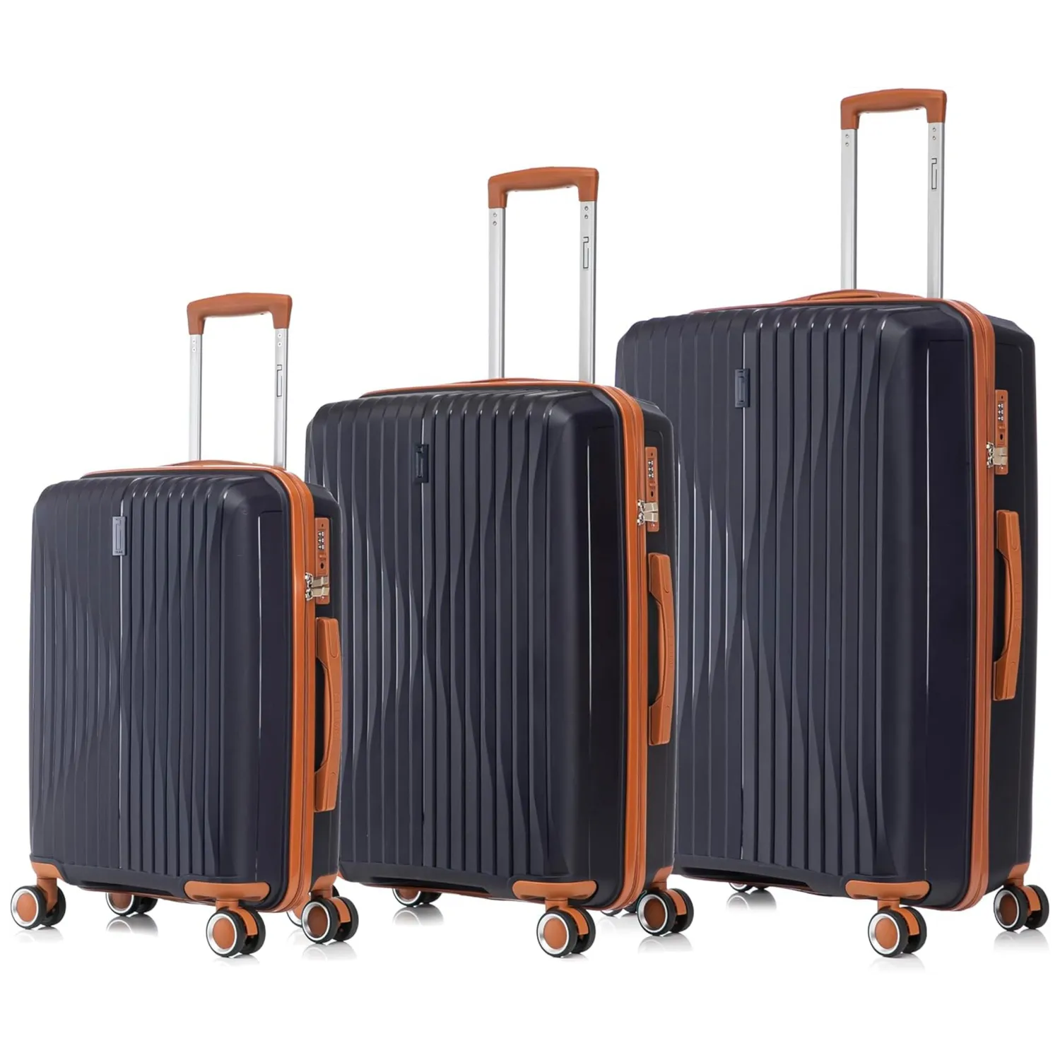 CELIMS SkyCruiser Set 3 Valigie 55-75 cm Nero Polipropilene