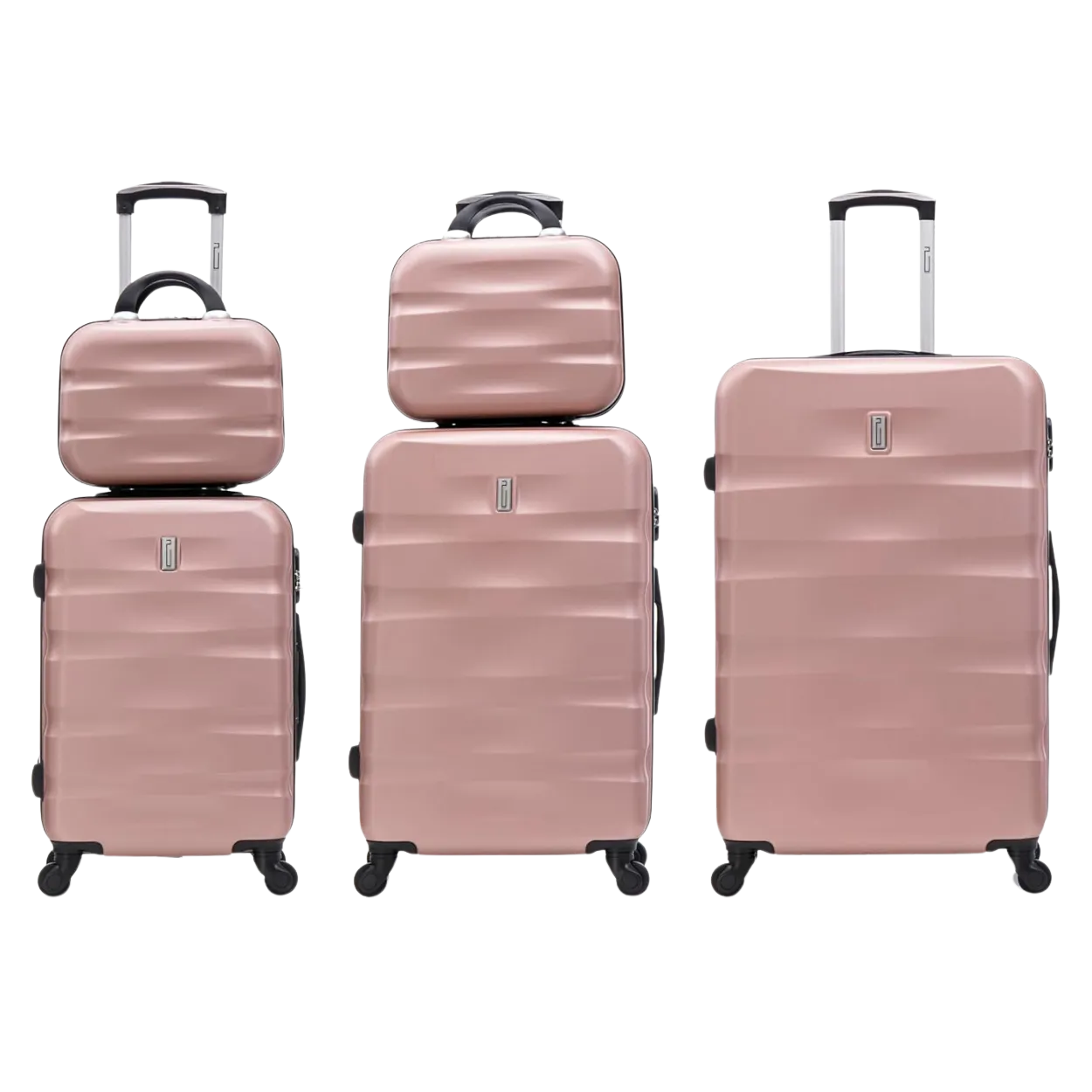 CELIMS AeroWave set 5 valigie champagne ABS 75+65+55cm