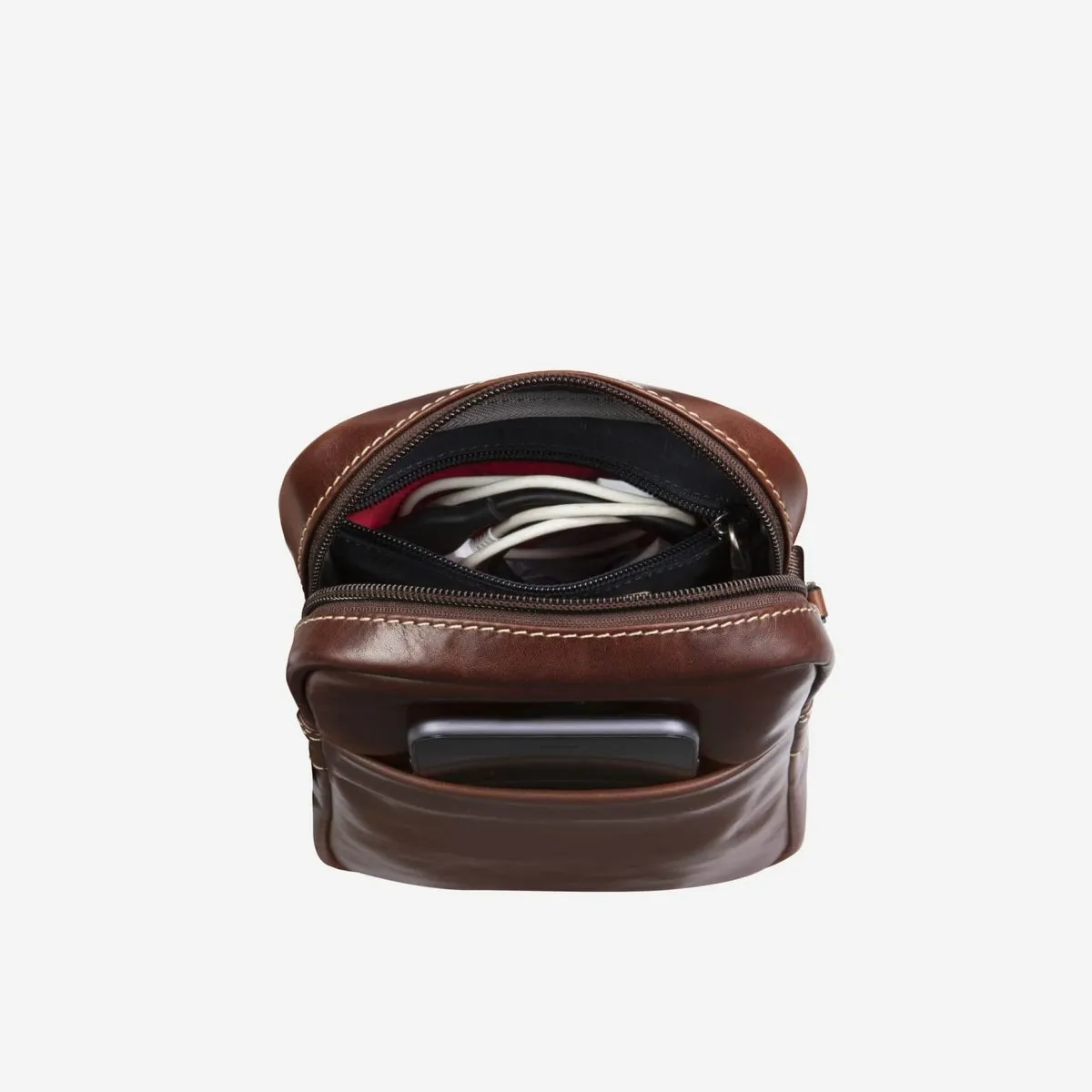 Jekyll & Hide Soho tracolla pelle Mocha organizer