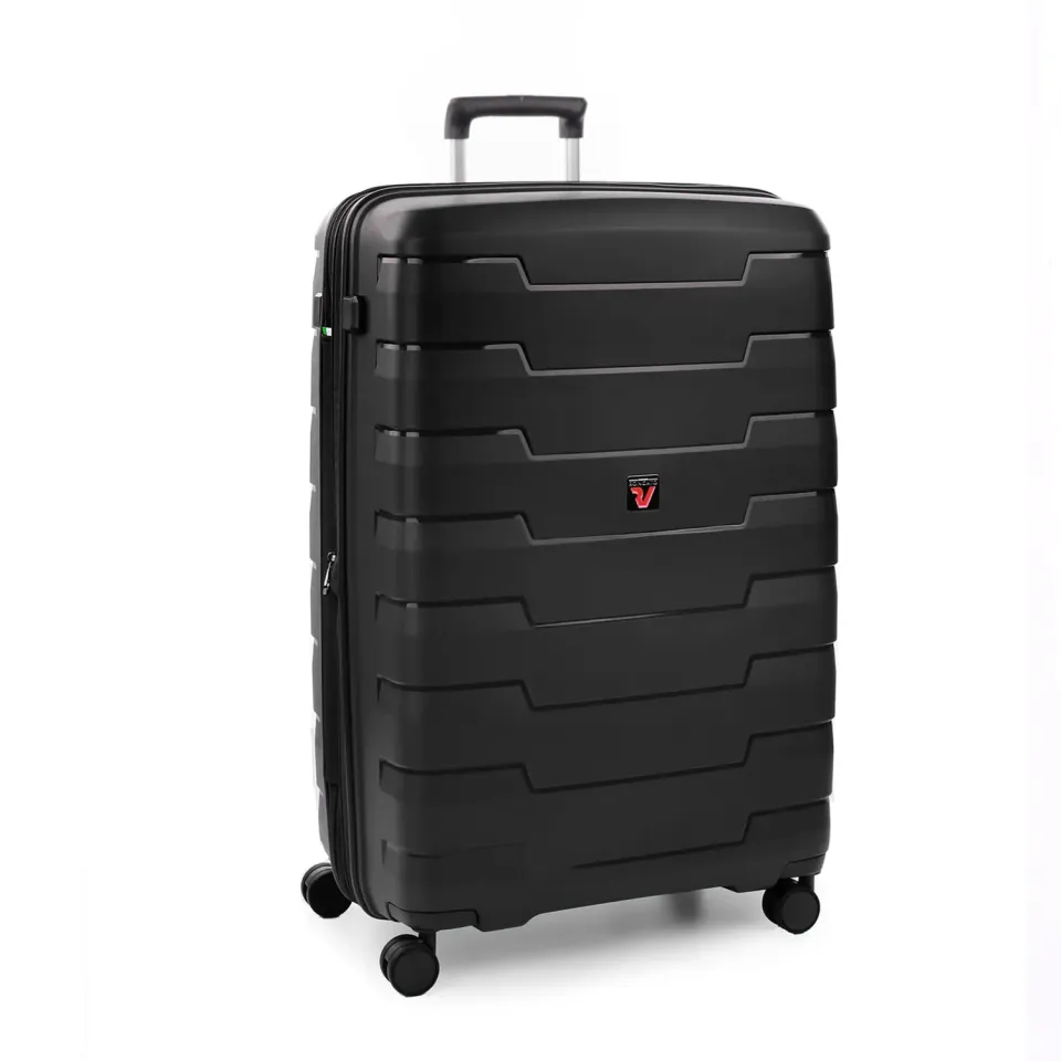 Roncato Skyline Valigia Grande Nero Trolley 4 Ruote Espandibile