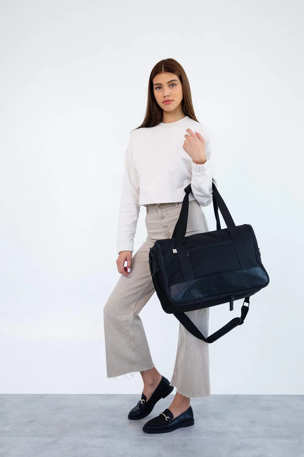 Beis Hanging Duffle Borsone 2in1 nero appendibile cabina