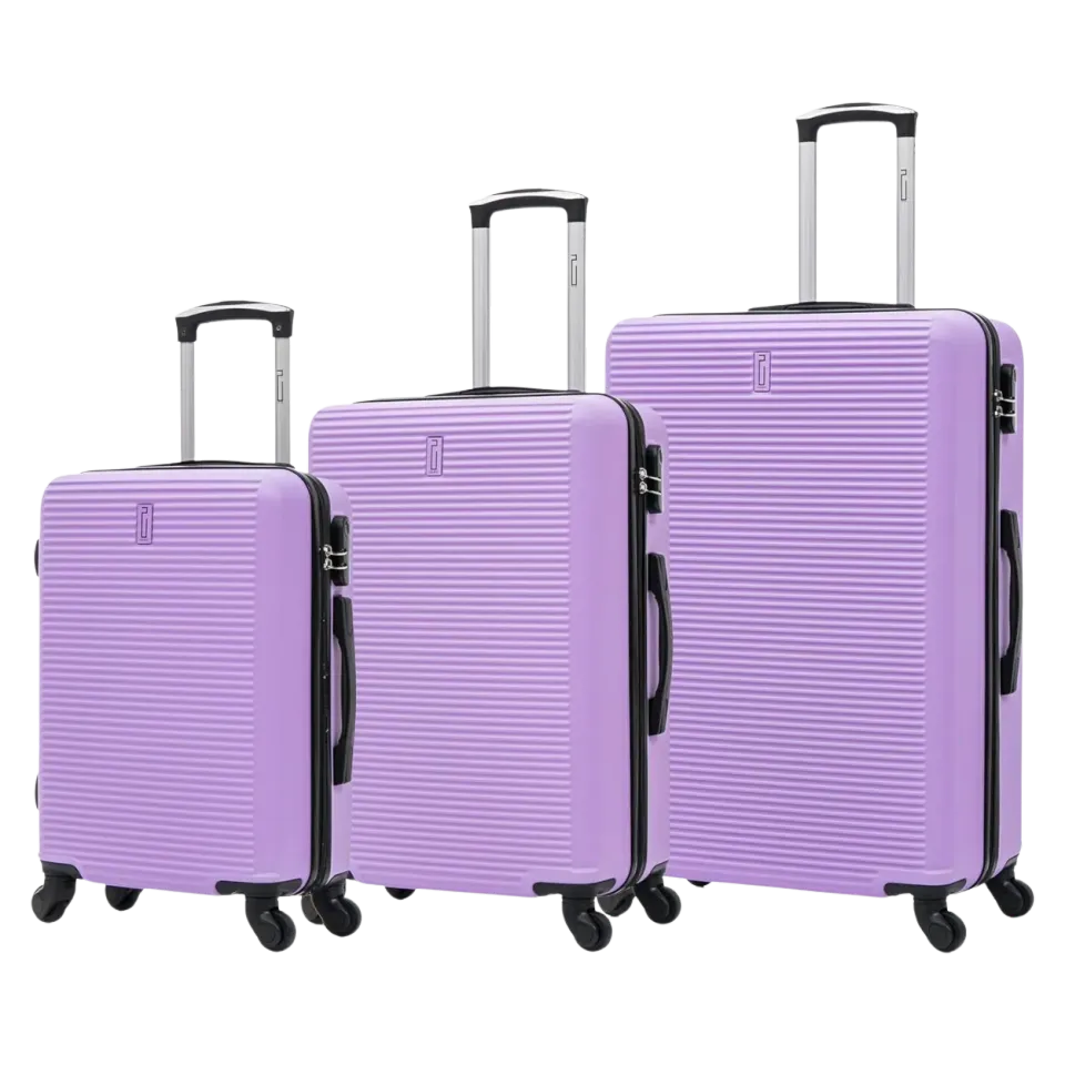 CELIMS Set 3 Valigie ABS Rigide Viola 55+65+75 cm
