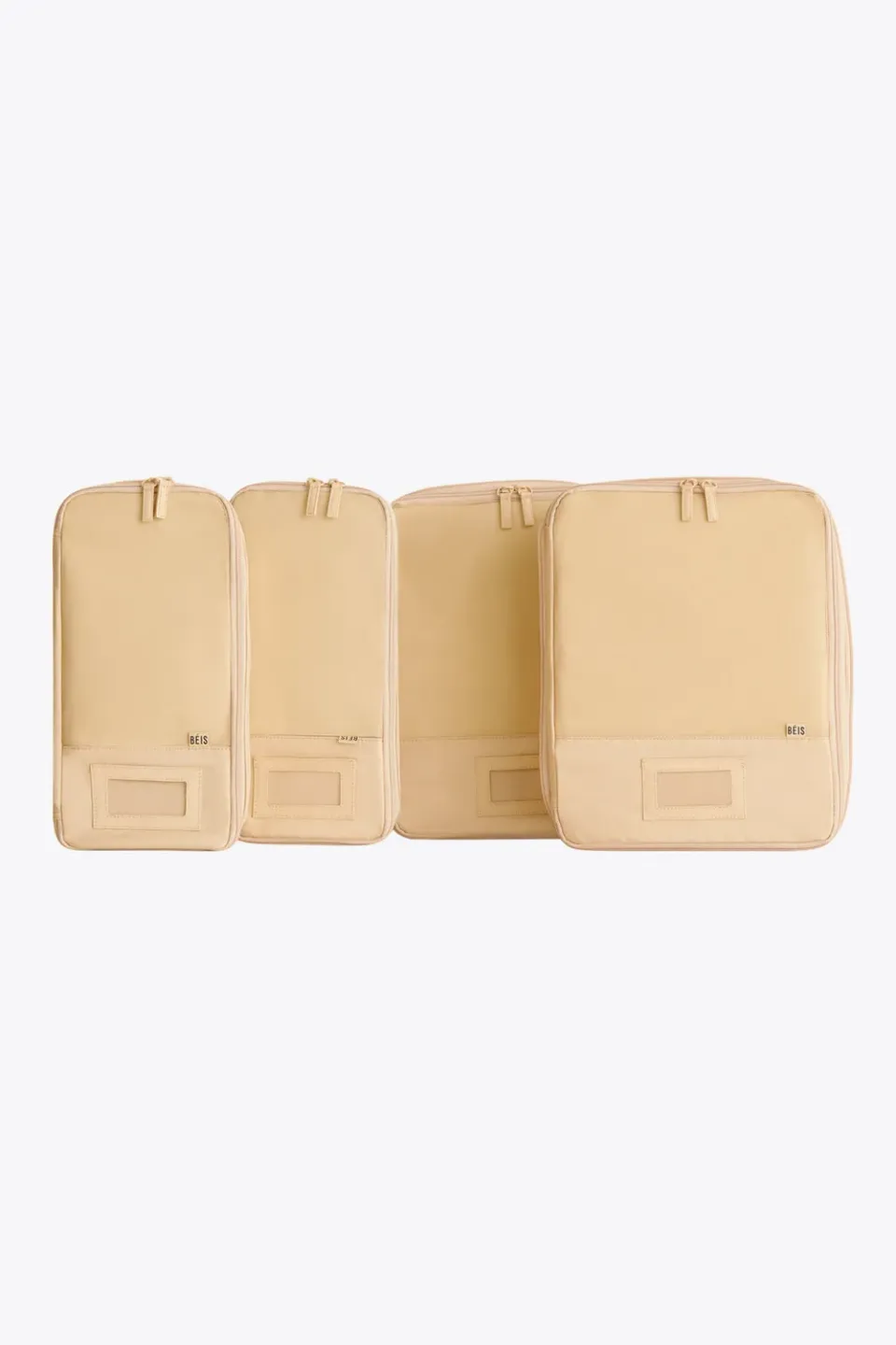 Beis Compression Packing Cubes organizer valigia beige 4 pezzi