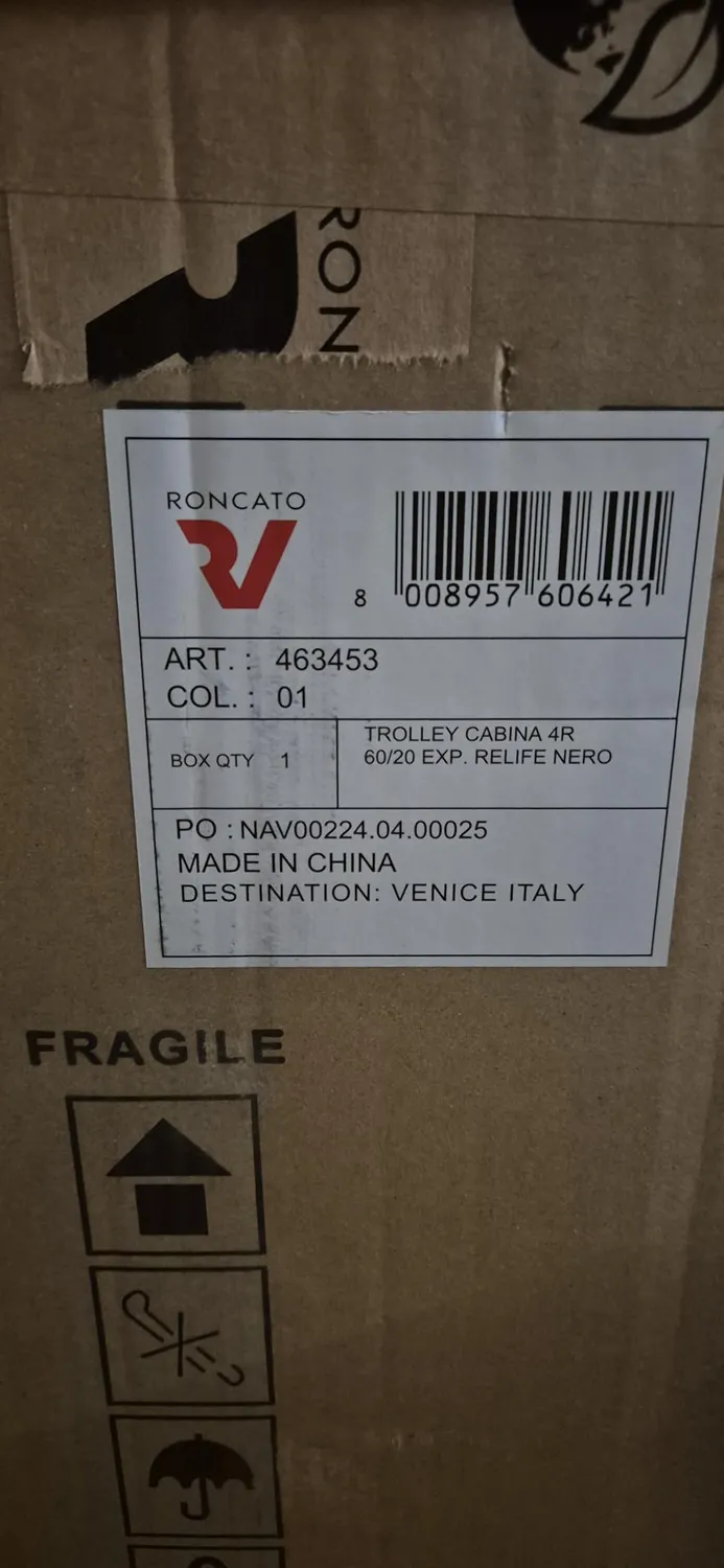 Roncato Relife trolley cabina 60 cm blu retrò espandibile