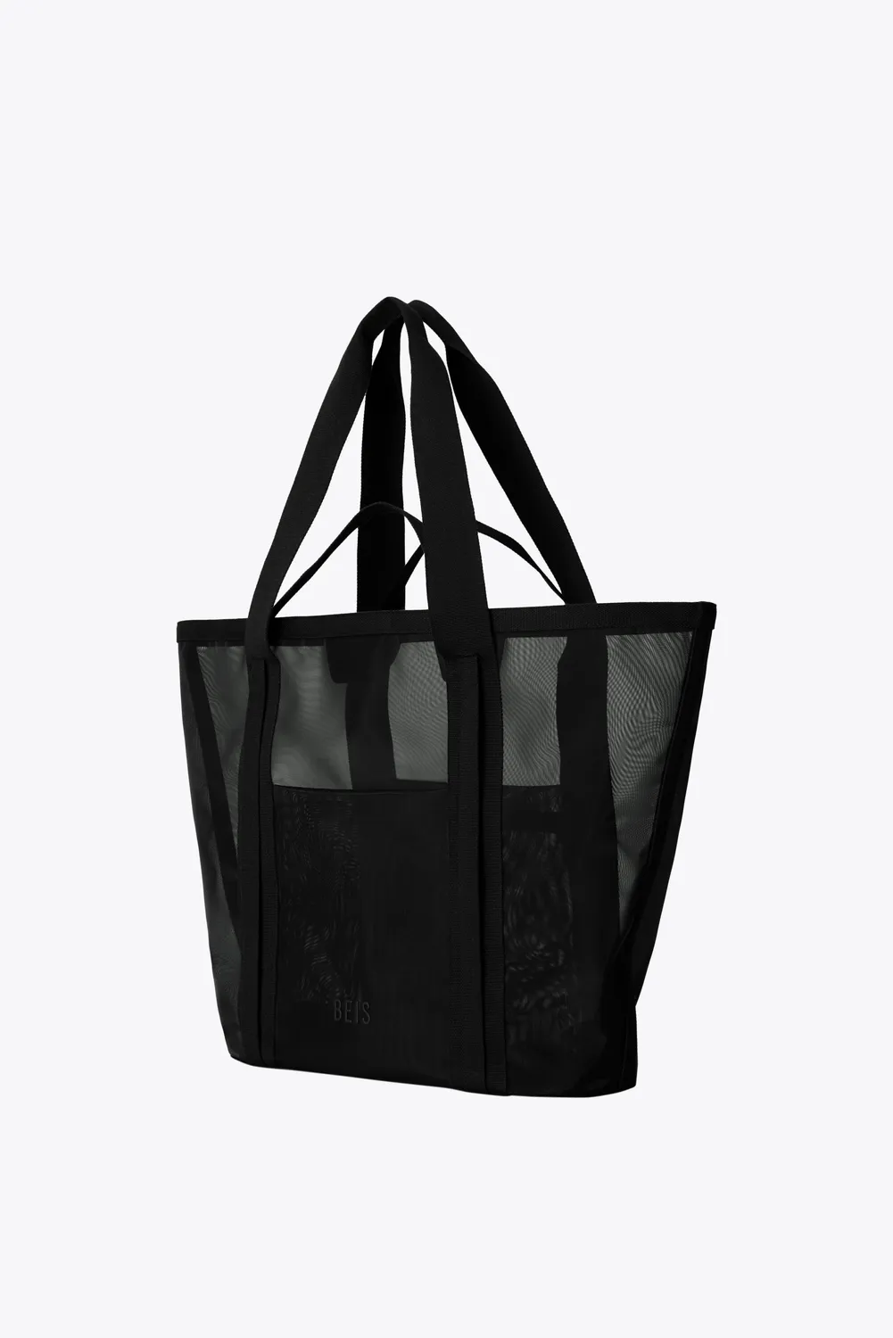 Beis Mesh Beach Tote Borsa Mare Nera Traforata