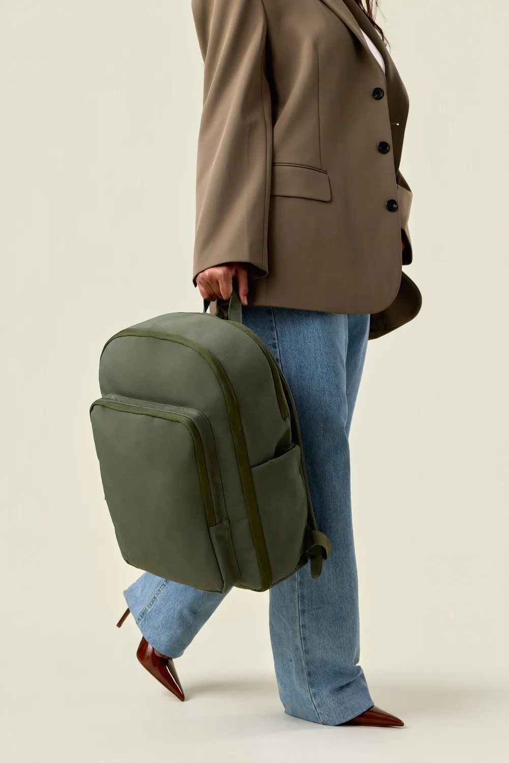 Beis The Travel Backpack zaino verde oliva da cabina