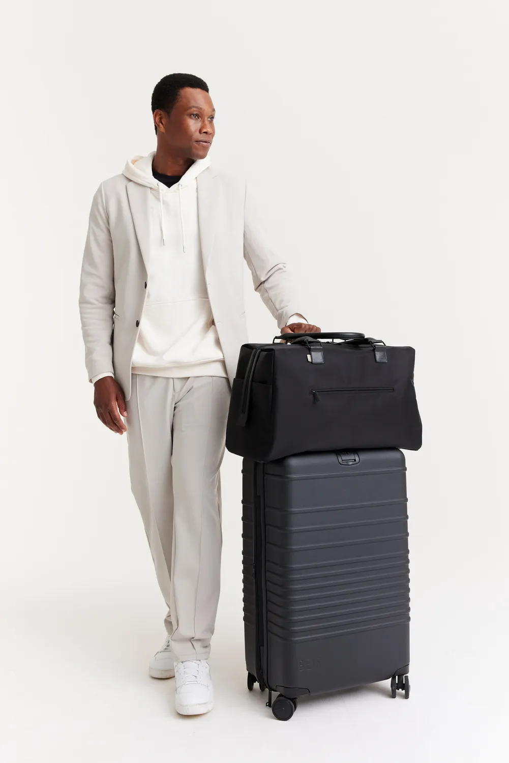 Beis Commuter Duffle Borsone Nero Nylon Idrorepellente