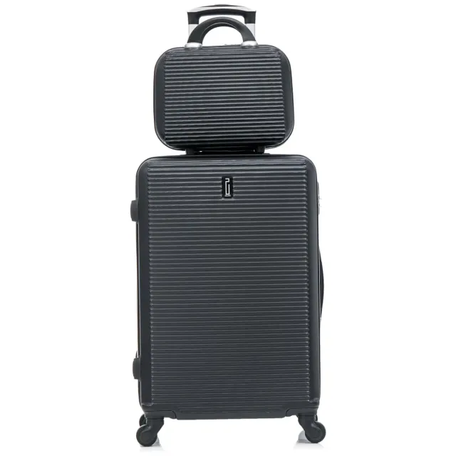 CELIMS Weekend Set Valigia L 65 cm+Beauty Nero ABS Stiva