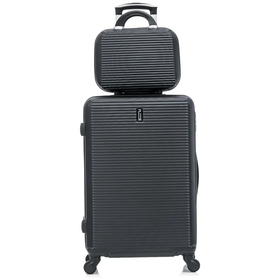CELIMS Weekend Set Valigia L 65 cm+Beauty Nero ABS Stiva