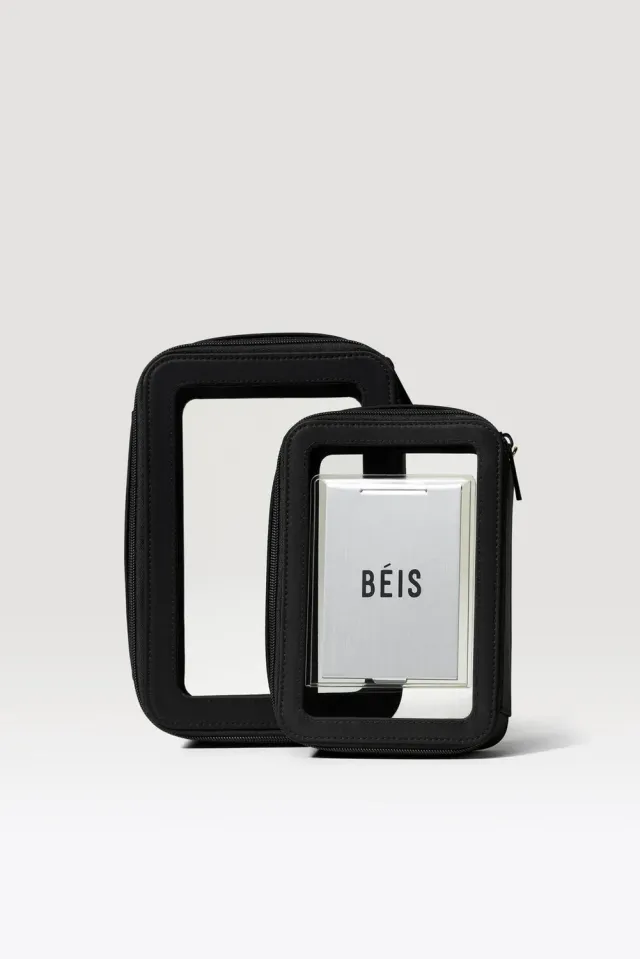 Beis In Flight set trousse nero trasparente