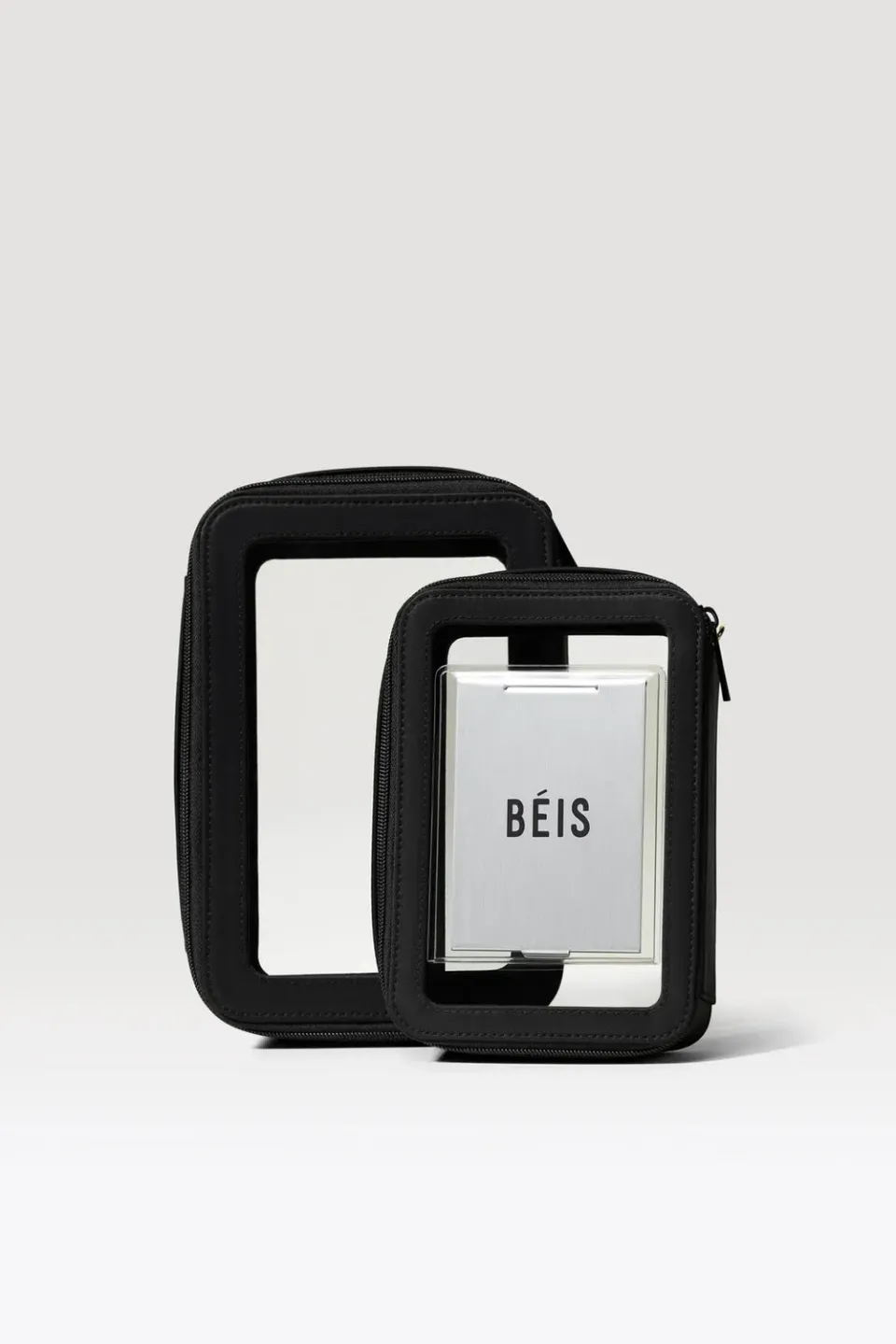 Beis In Flight set trousse nero trasparente