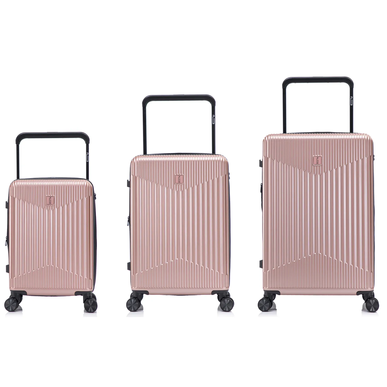 CELIMS Wide Trolley set 3 valigie ABS nere estensibili