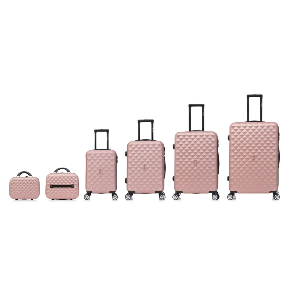 CELIMS Weekend Set 6 Valigie+Beauty Oro Rosa ABS