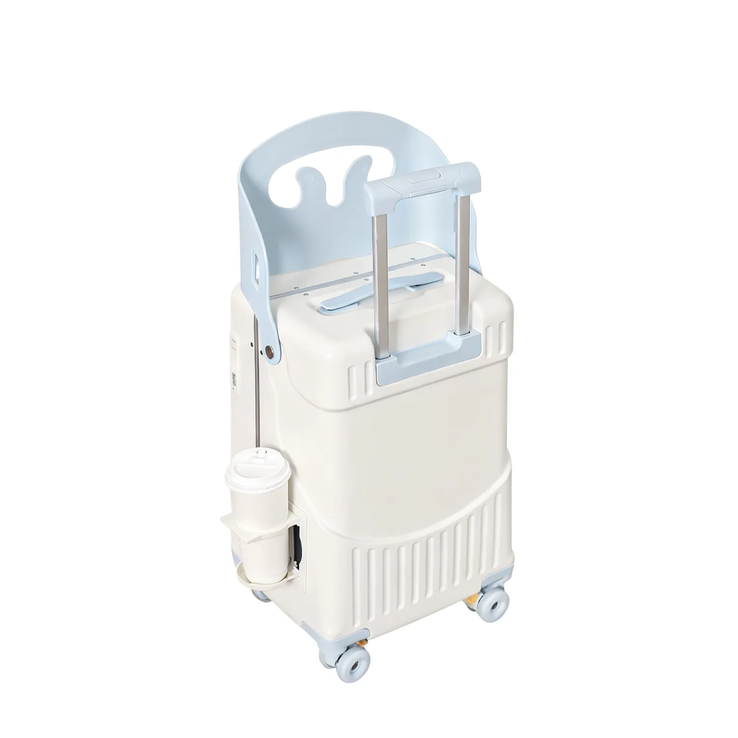CELIMS PopSeat Valigia Cabina Bambino Bianco-Blu con seduta