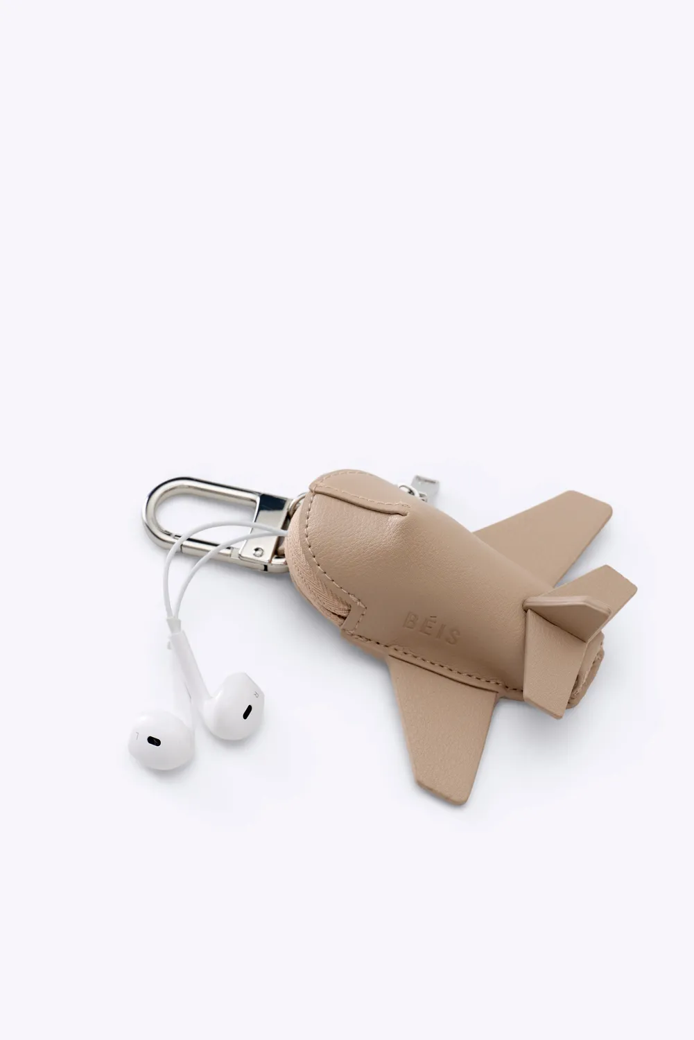 Beis Airplane Charm portachiavi beige con zip