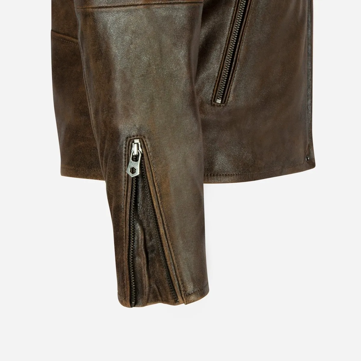 Jekyll & Hide Hudson giacca pelle agnello coffee L