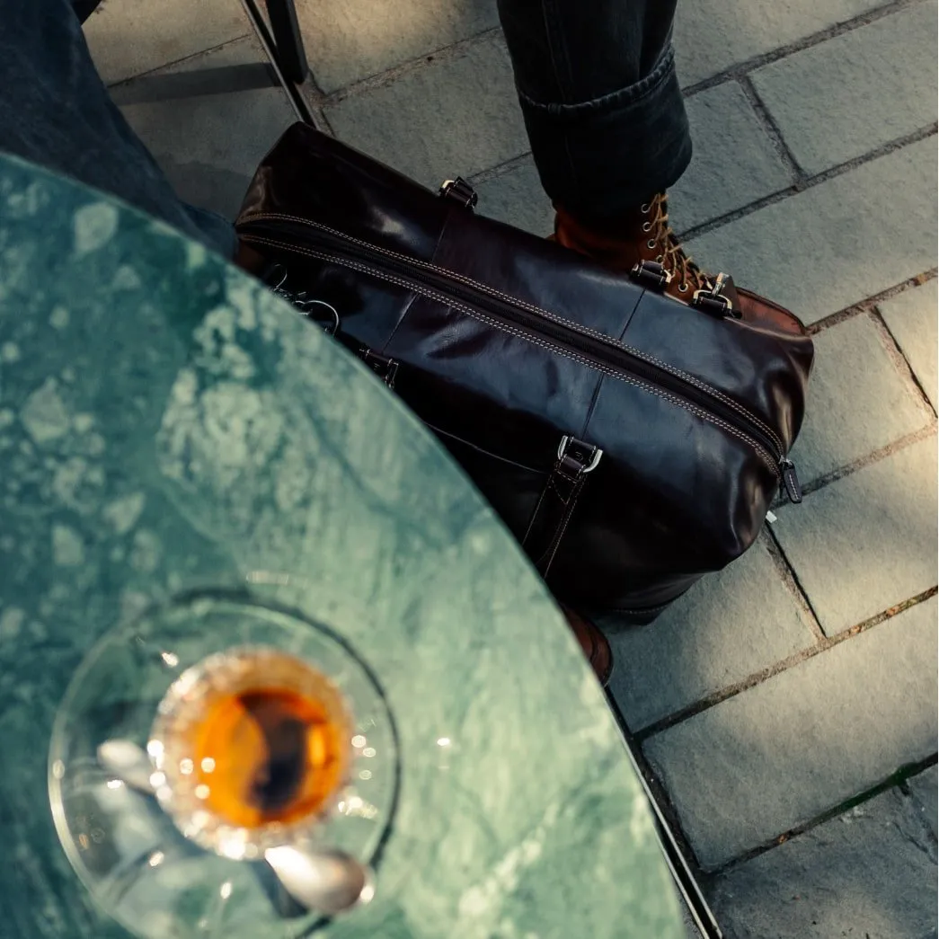 Jekyll & Hide Oxford Weekender borsone viaggio Mocha pelle