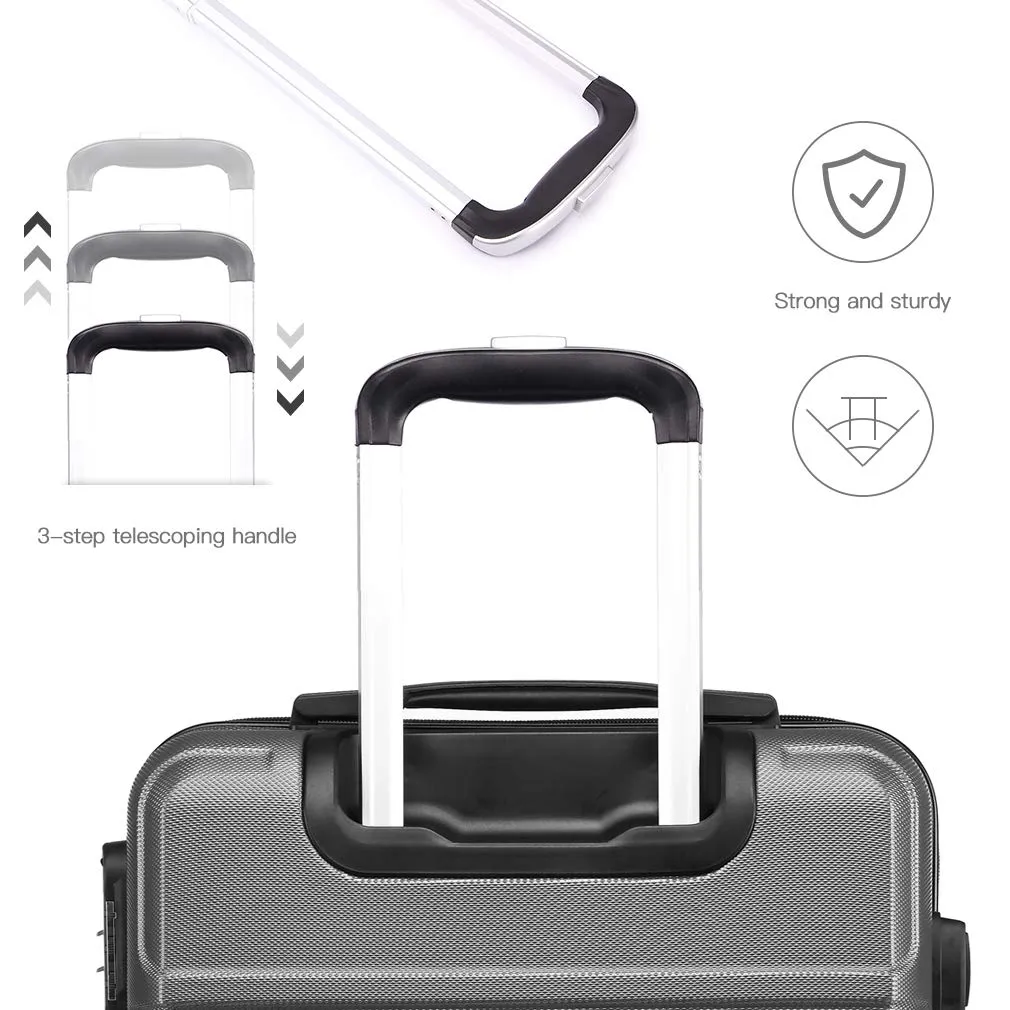 Kono trolley rigido TSA bagaglio a mano 4 ruote