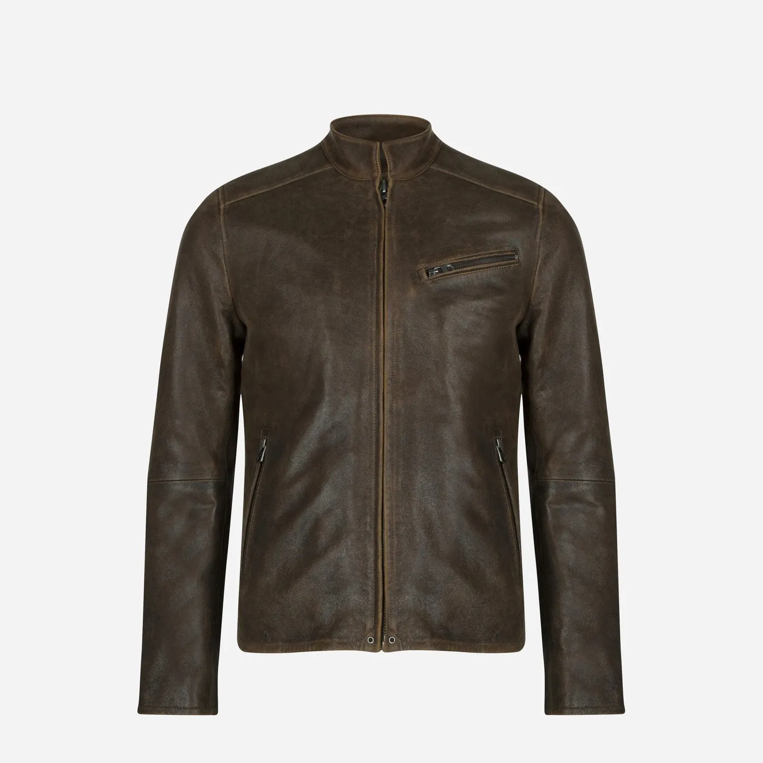 Jekyll & Hide Hudson giacca pelle agnello coffee L