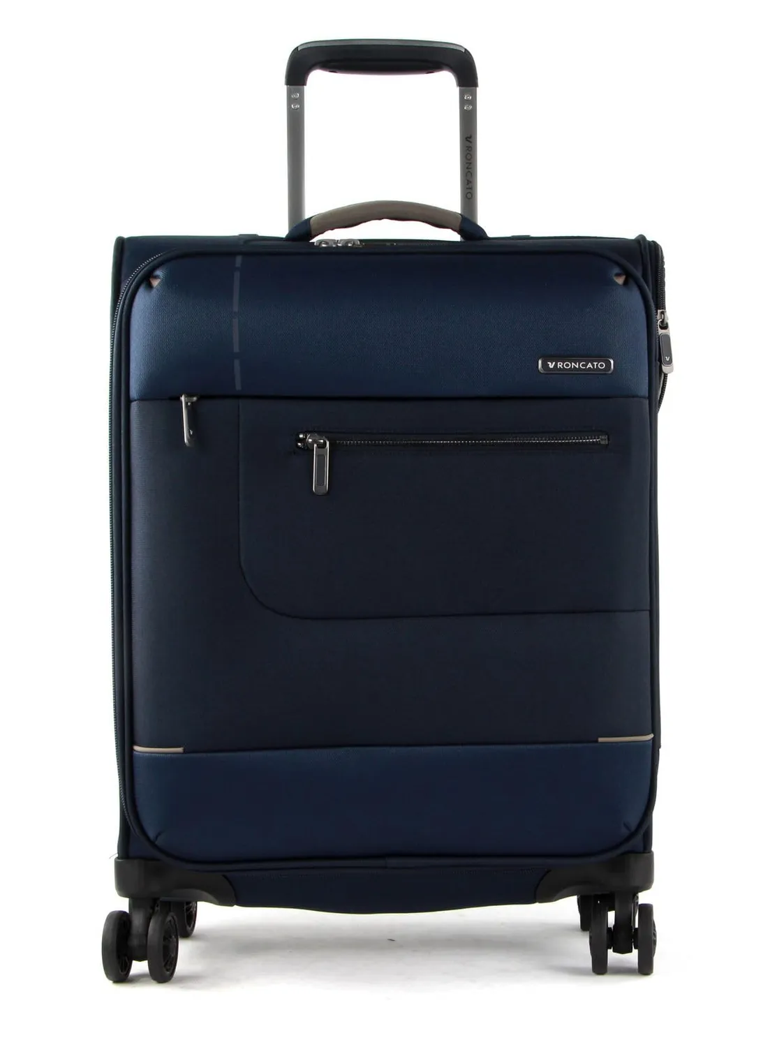 Roncato Sidetrack Trolley Cabina Morbido 4 Ruote Blu Navy con USB