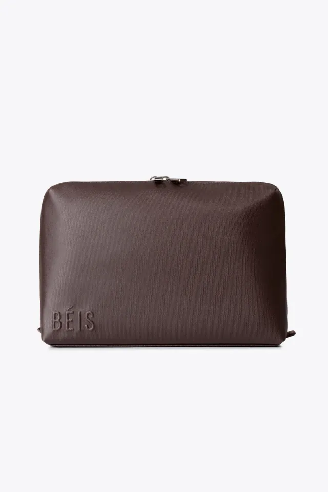 Beis Large Cosmetic Pouch pochette Espresso grande