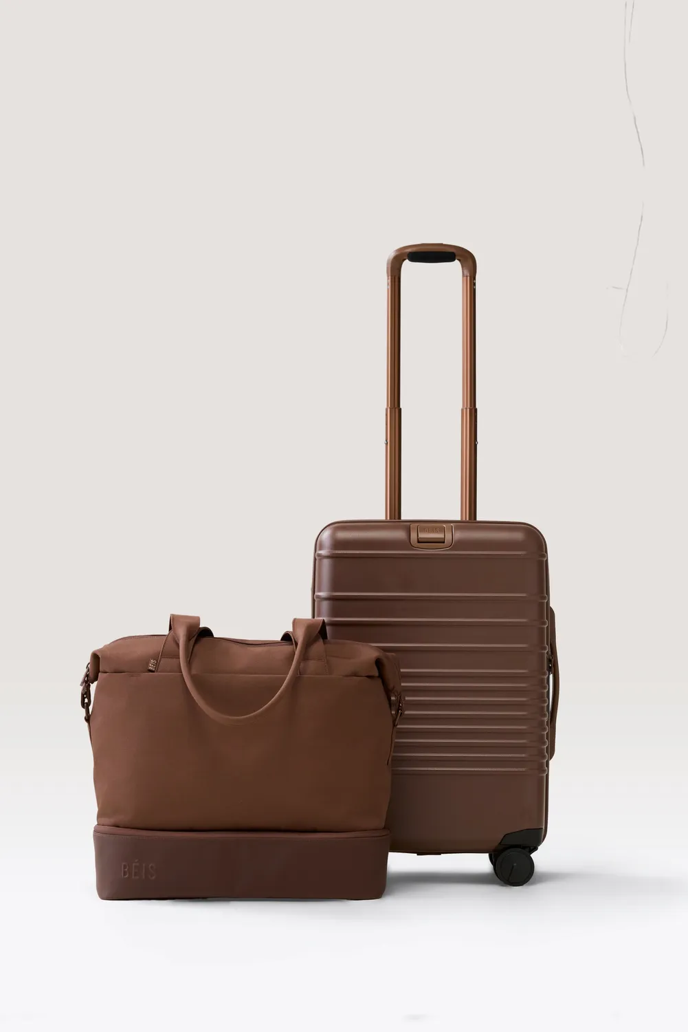 Beis Carry-On Starter Set trolley mini marrone