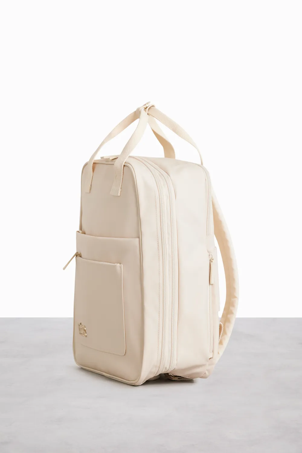 Beis Expandable Backpack zaino beige estensibile