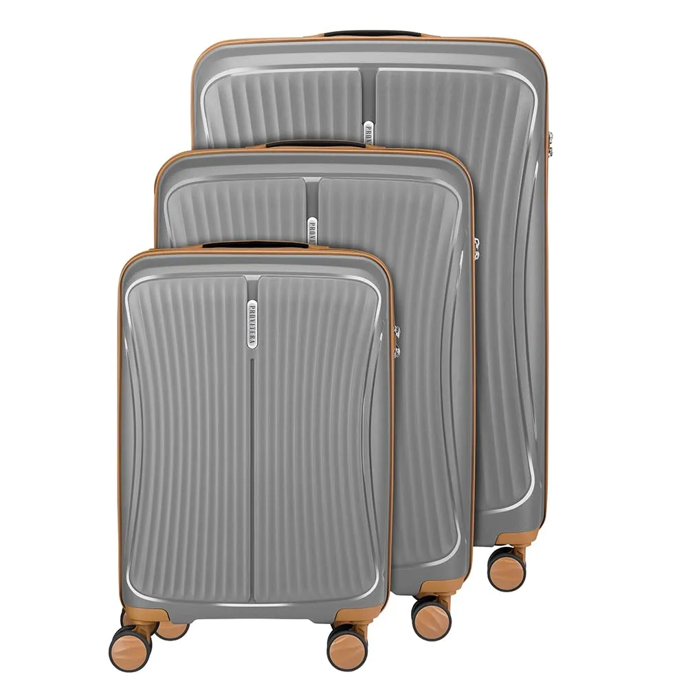 Provitera Easy Roll set 3 valigie rigide grigio 90+59+38L
