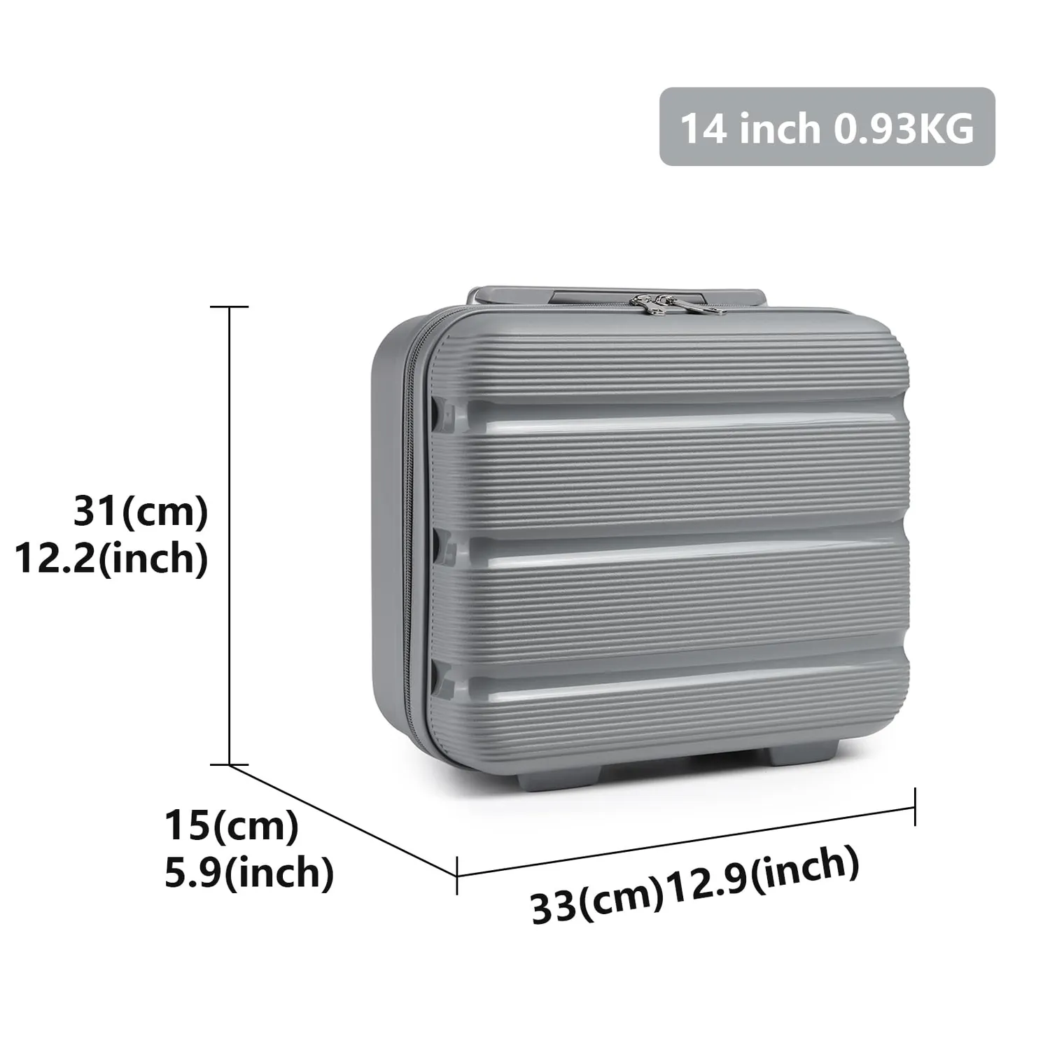 Kono beauty case rigido grigio 15 litri polipropilene
