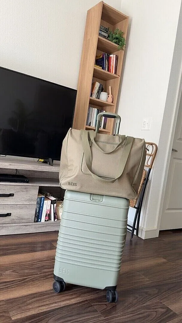 Beis Carry-On Roller Beige trolley mano beige rigido